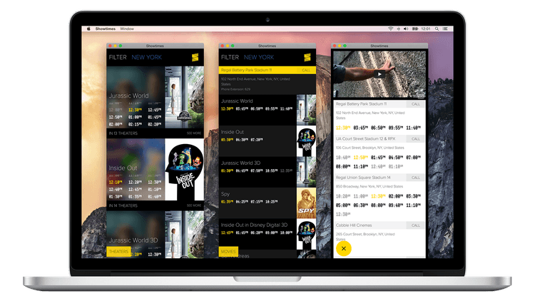 Showtimes iOS and macOS App